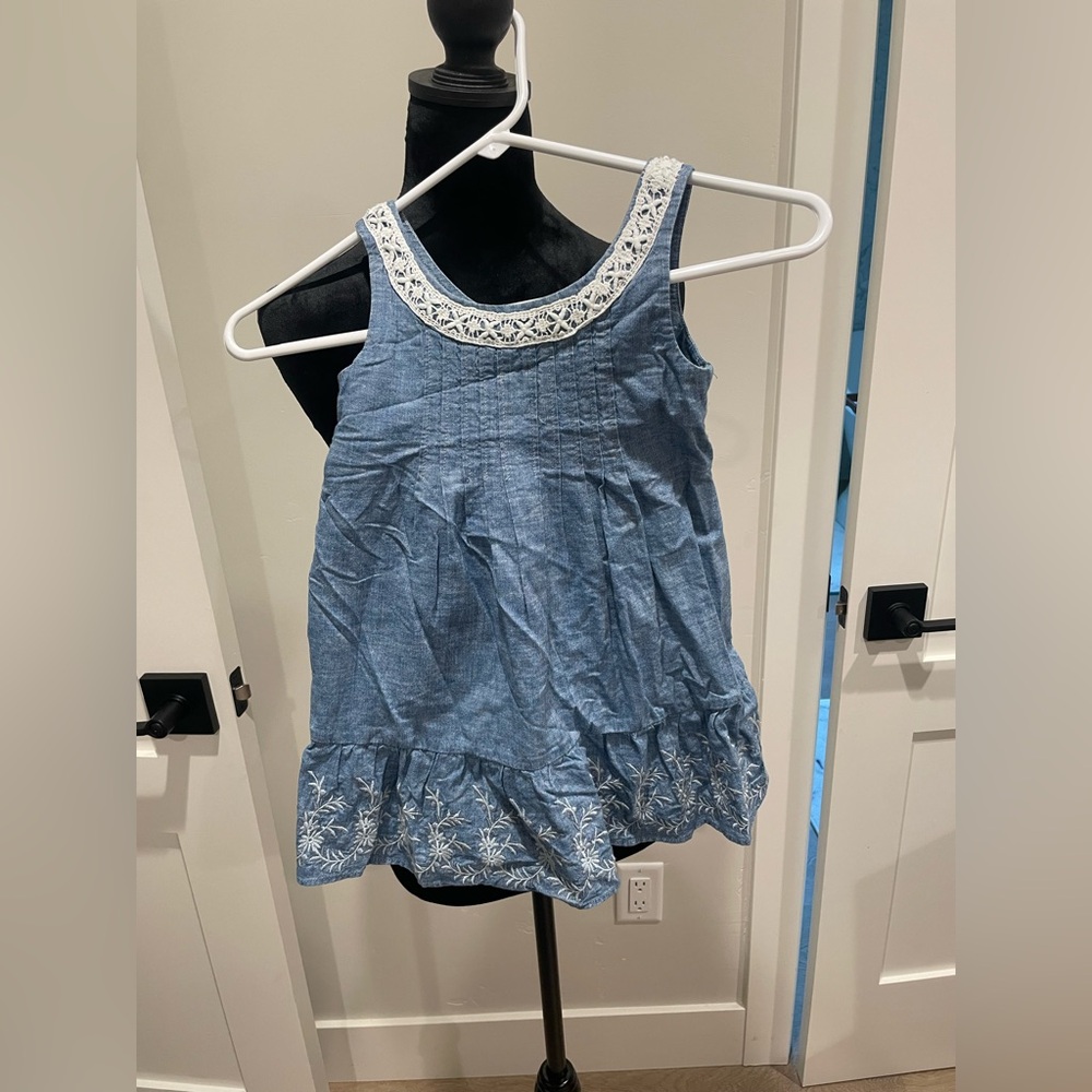 Polo by Ralph Lauren Light Blue Embroidered Tank Dress